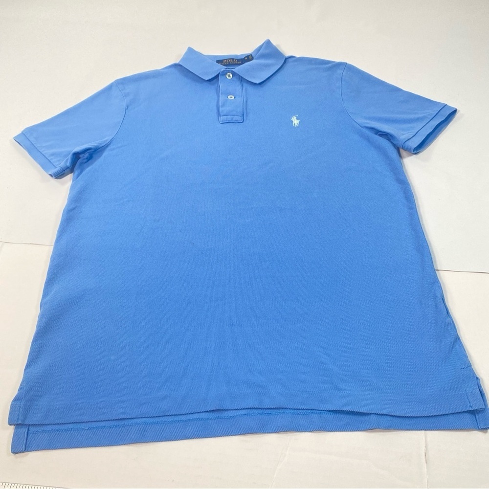 Polo by Ralph Lauren Men’s Heather Blue‎ Pique Knit Short Sleeve Polo Size S